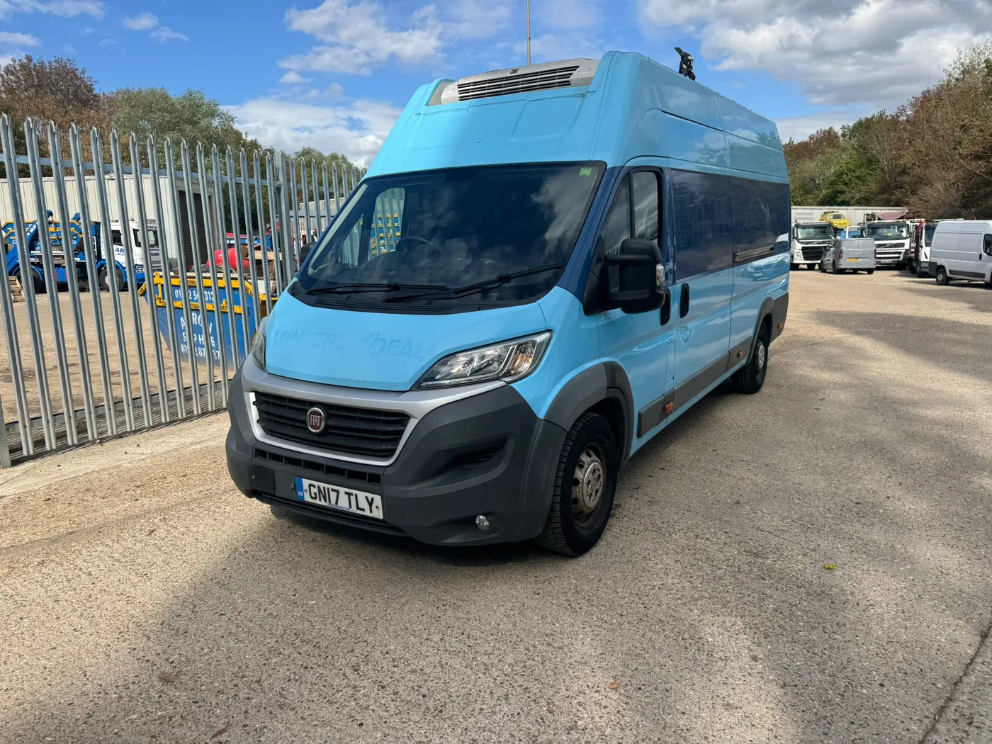 Blue Fiat Ducato refrigerated van recently purchased by European Commercials